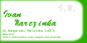 ivan marczinka business card